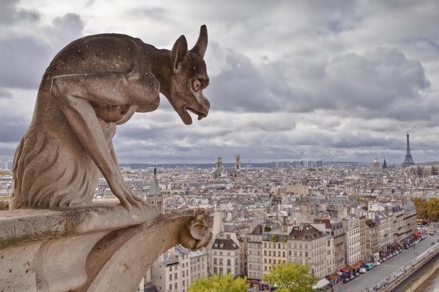 An unusual gargoyle on the Notre Dame